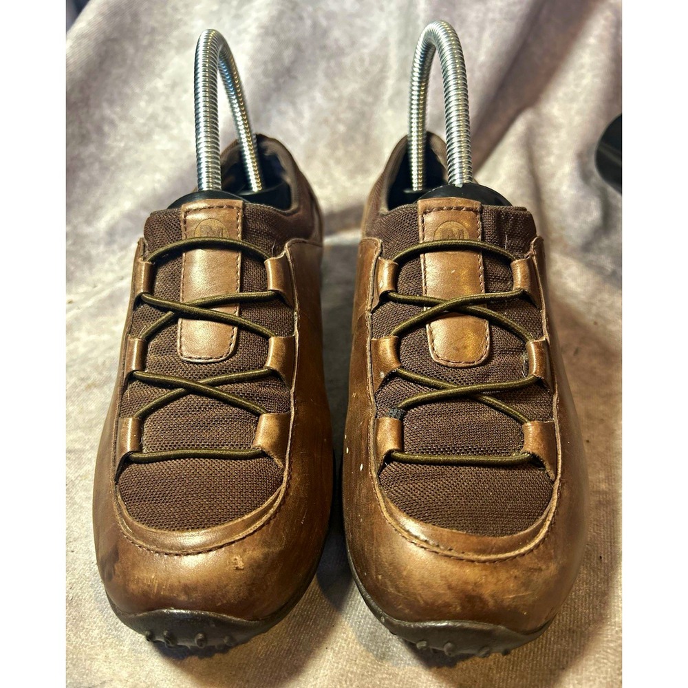 Merrell Women's Size 6 Brown Leather Vibram Walking Hiking Shoes Bungee Lace